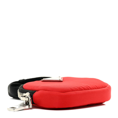 Prada Trick Tessuto Nylon Cargo Pouch Rosso Black 3 of 8