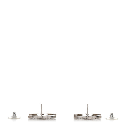 Chanel Crystal Large CC Earrings Silver 3 of 4