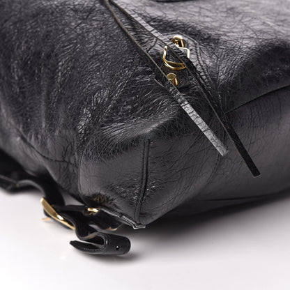 Balenciaga Agneau Classic Gold Hardware S Traveler Backpack Black 5 of 9