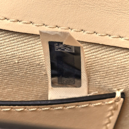 Chloe Calfskin Crocodile Embossed Small Tess Bag White Beige 7 of 10