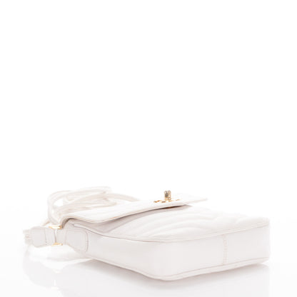 Chanel Caviar Chevron CC Shoulder Bag White 4 of 8