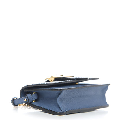 Burberry Soft Grain Calfskin Mini Phone Bag Steel Blue 3 of 9