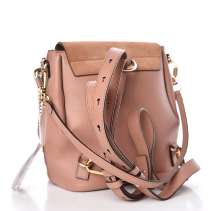 Chloe Suede Calfskin Small Faye Backpack Nougat 4 of 10
