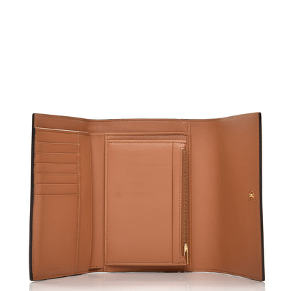 Celine Smooth Lambskin Medium Frame Multifunction Wallet Tan Optic White 5 of 10