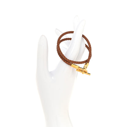 Hermes Swift Glenan Double Tour Bracelet T2 Gold 2 of 5