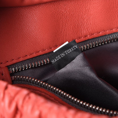 Miu Miu Nappa Matelasse Crystal Flap Clutch Corallo 7 of 13