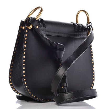 Chloe Calfskin Braided Medium Hudson Shoulder Bag Black 3 of 7