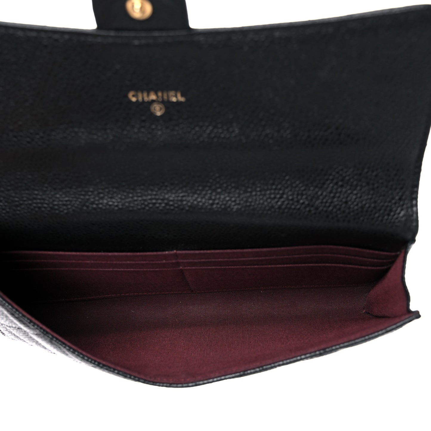 Caviar Quilted Travel Wallet Black