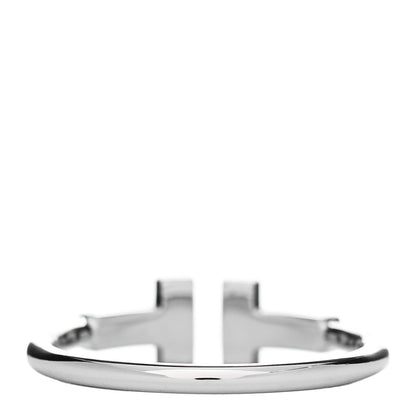 Tiffany 18K White Gold Diamond T Wire Ring 56 7.5 3 of 5