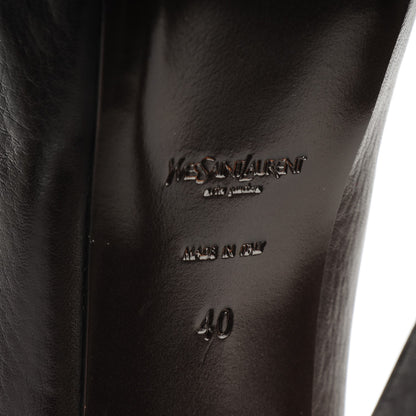 Saint Laurent Calfskin Tribtoo 105 Pumps 40 Chene 6 of 8