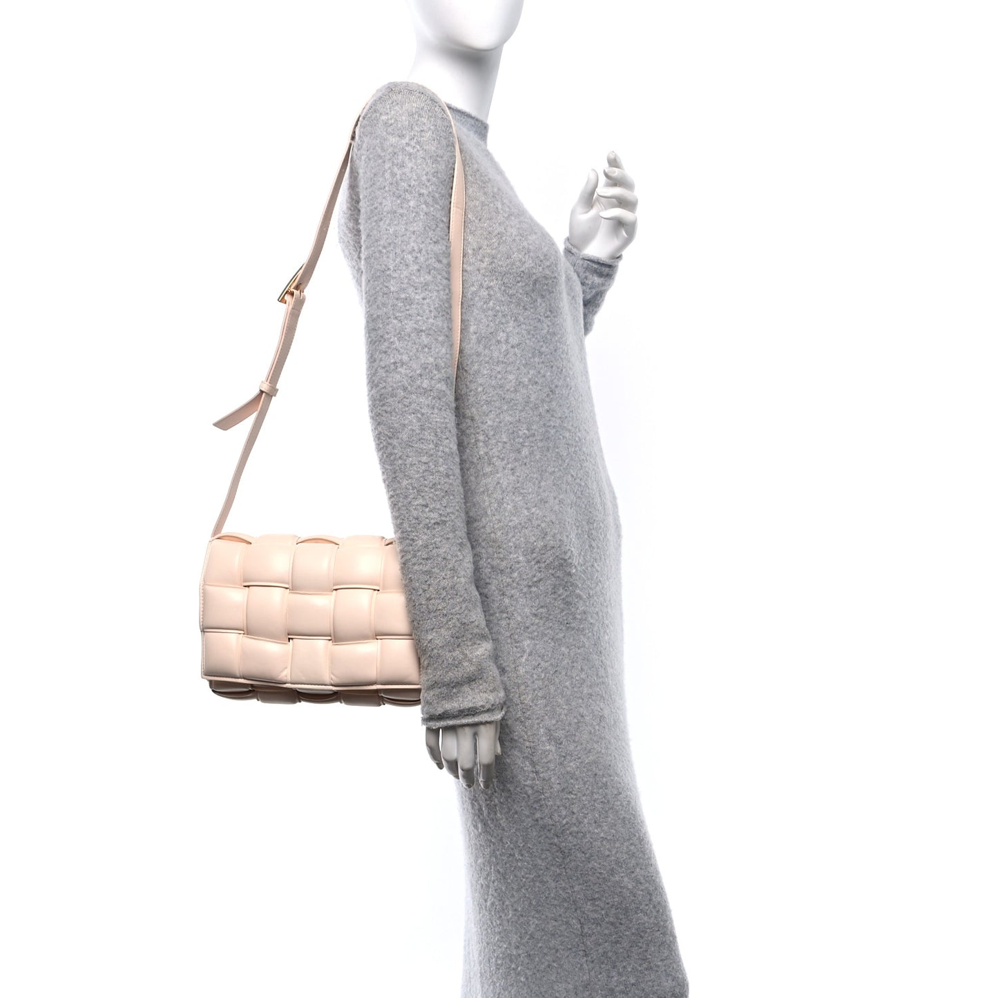 Nappa Maxi Intrecciato Padded Cassette Crossbody Bag Melon Washed