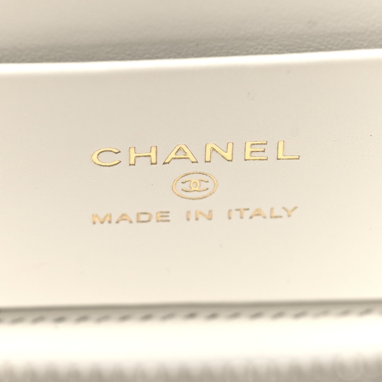 Chanel Caviar Quilted Small Vanity Case With Chain White 6 of 12
