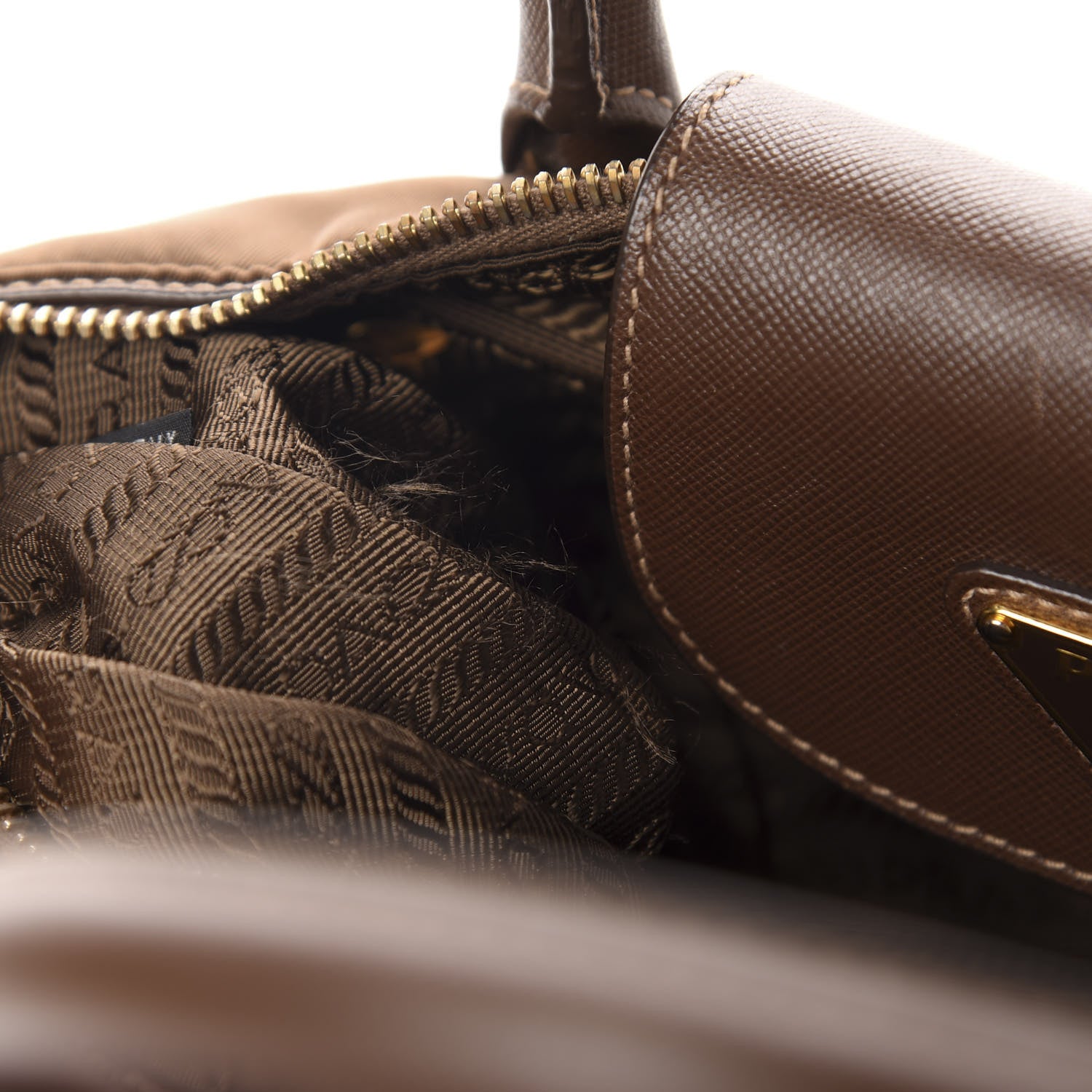Prada Saffiano Tessuto Nylon Tote Corinto 11 of 14