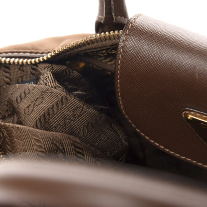 Prada Saffiano Tessuto Nylon Tote Corinto 11 of 14
