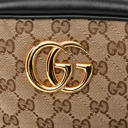 Gucci Monogram Matelasse Diagonal Small GG Marmont Chain Shoulder Bag Beige Black 14 of 14