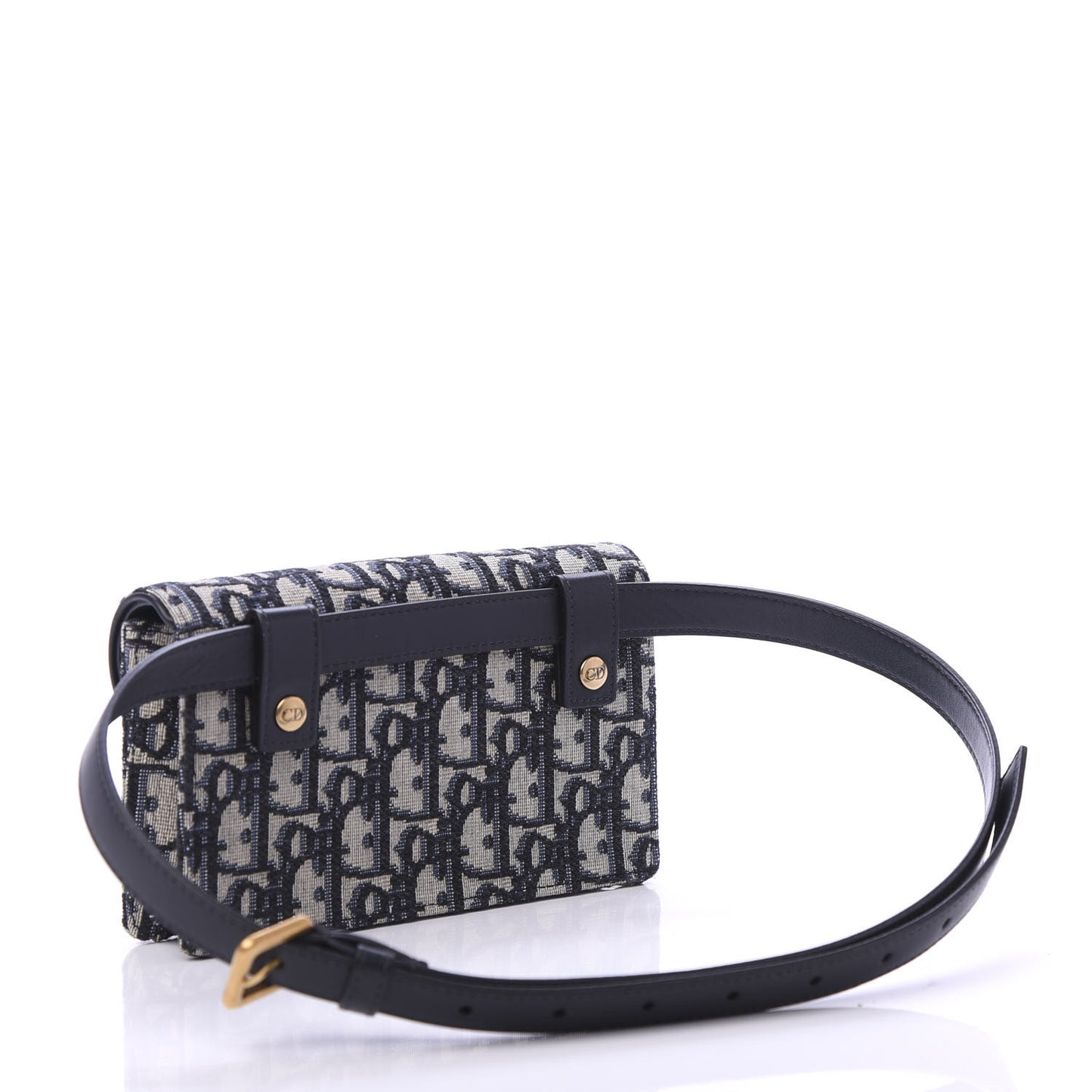 Oblique Saddle Belt Bag Blue