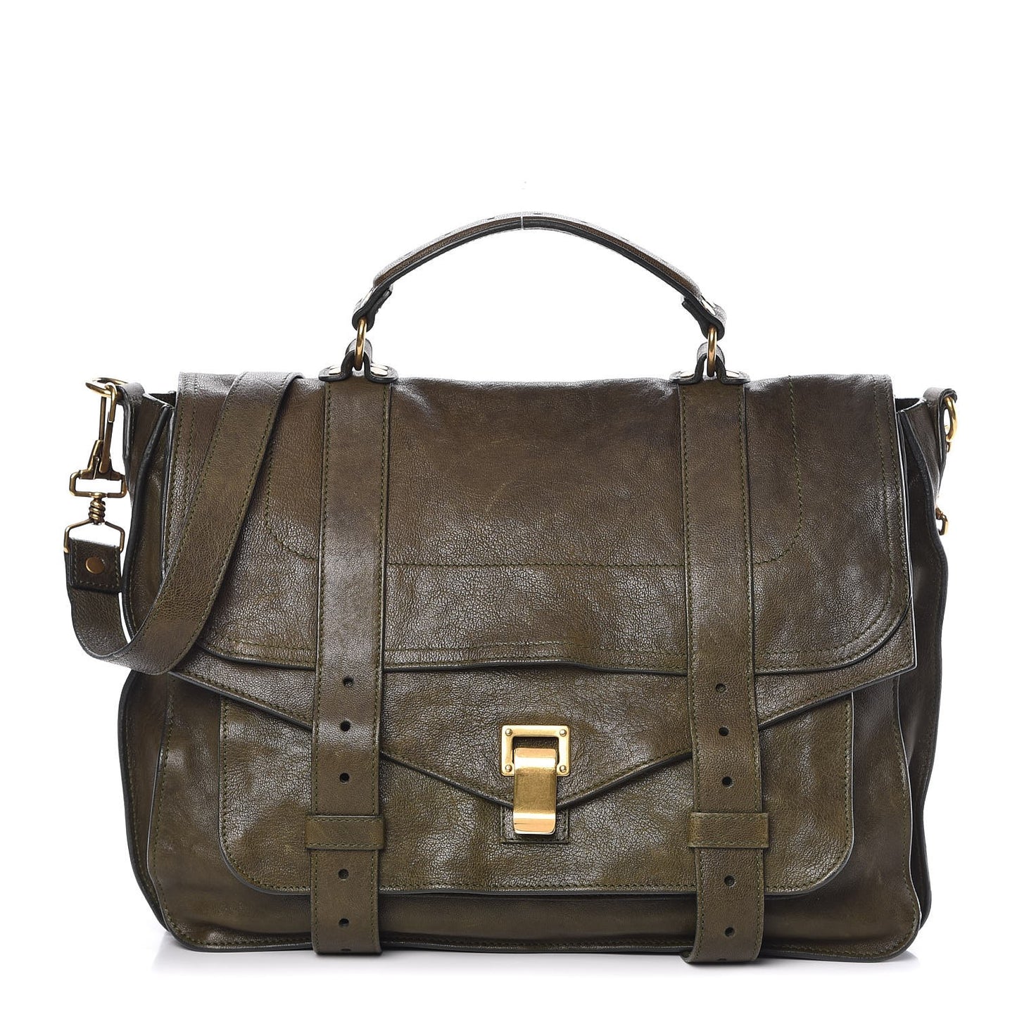 Lambskin Medium PS1 Satchel Military