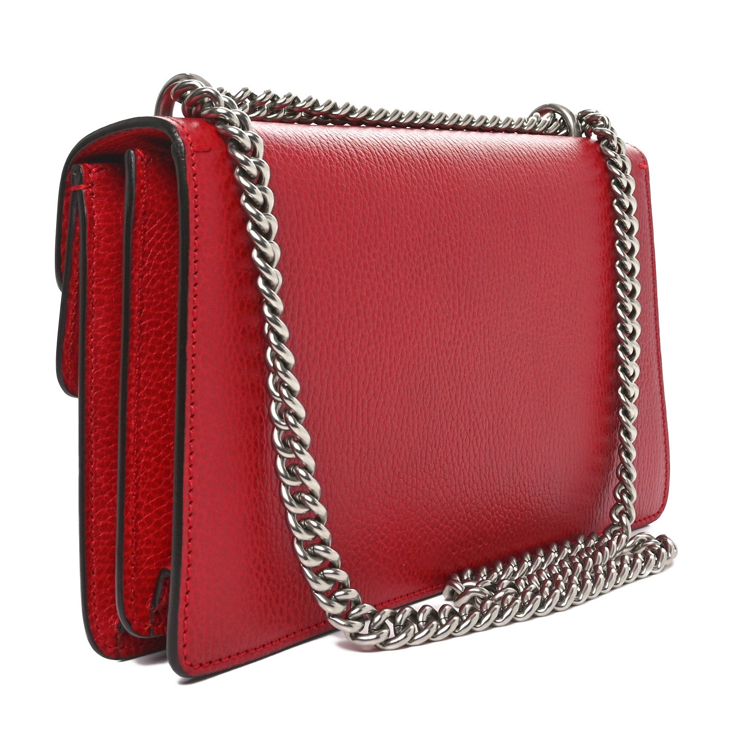 Gucci Dollar Calfskin Swarovski Crystal Small Dionysus Shoulder Bag Hibiscus Red 3 of 10