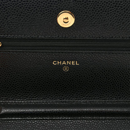 Chanel Caviar Quilted Wallet on Chain WOC Black 6 of 11