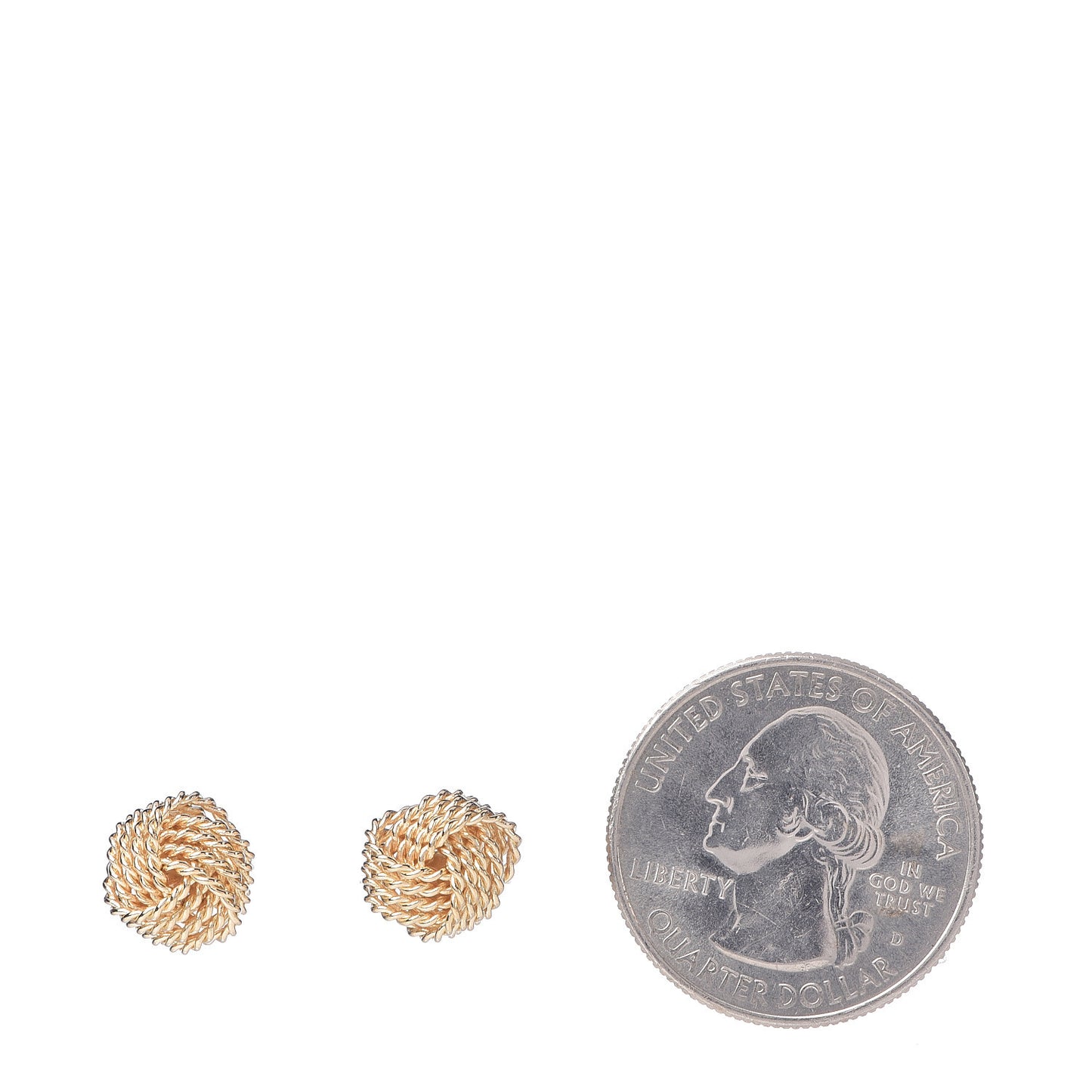 18K Yellow Gold Twist Knot Earrings