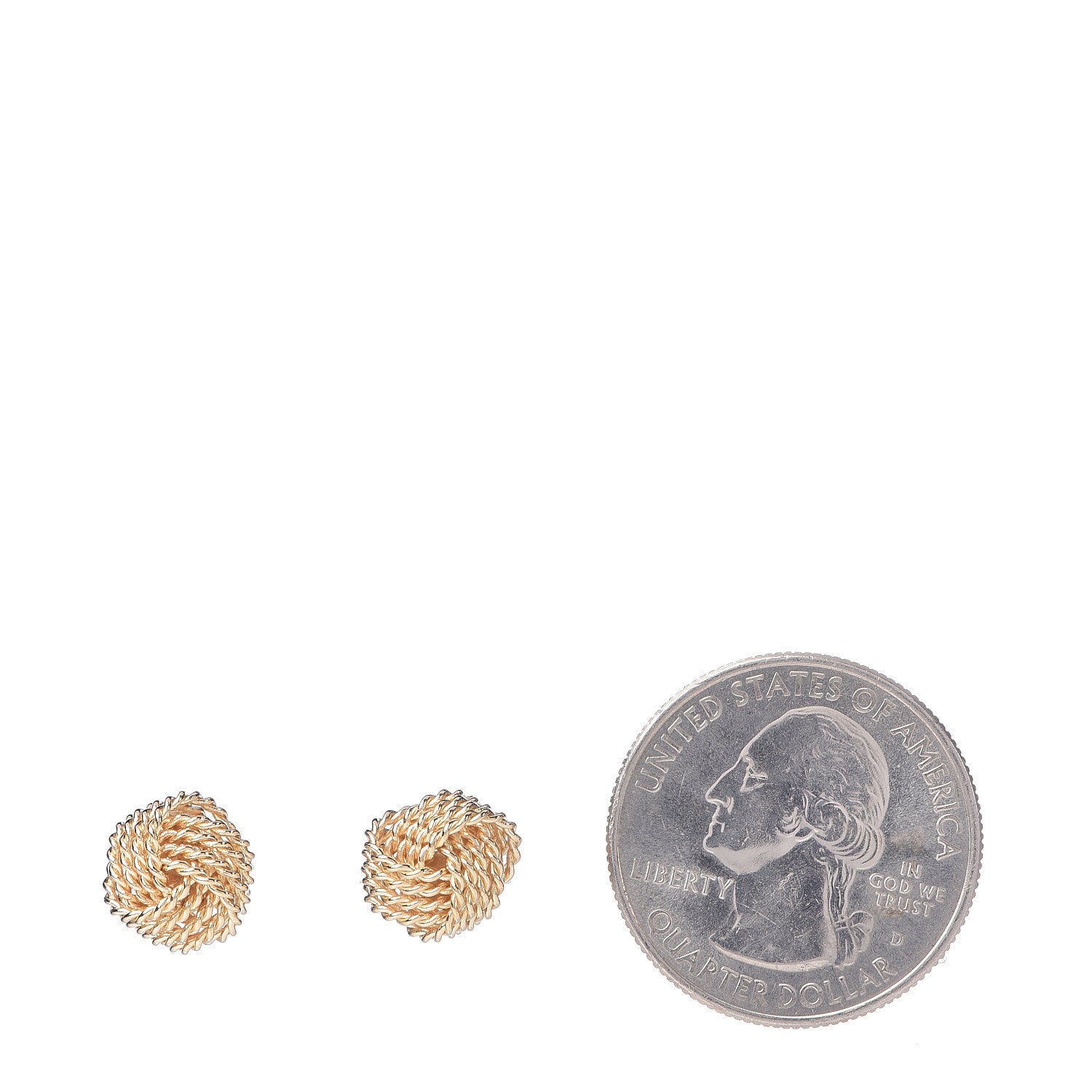 Tiffany 18K Yellow Gold Twist Knot Earrings 2 of 5