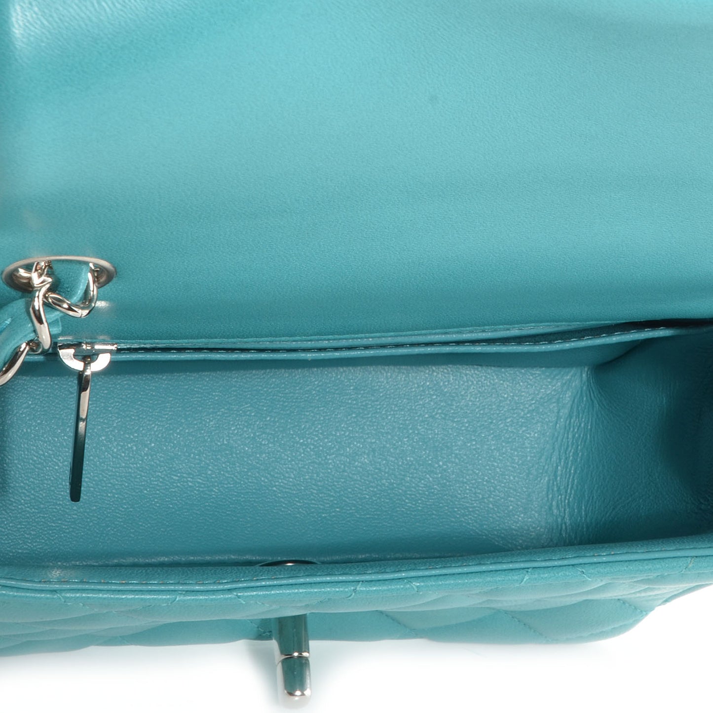 Lambskin Quilted Mini Square Flap Blue