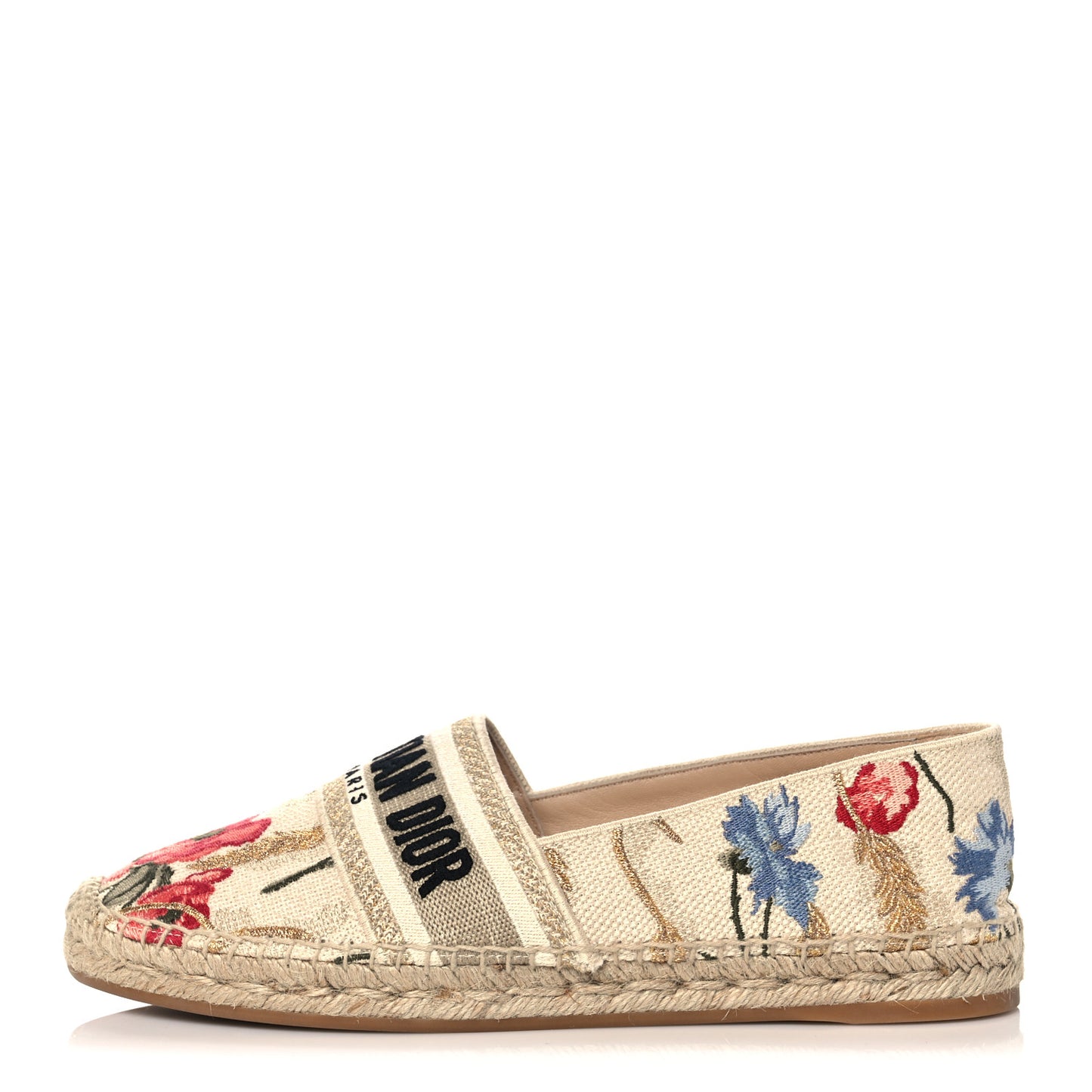 Canvas Embroidered Granville Espadrille 41 Multicolor