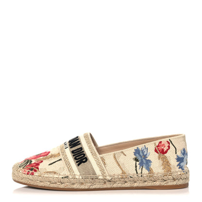 Christian Dior Canvas Embroidered Granville Espadrille 41 Multicolor 1 of 9