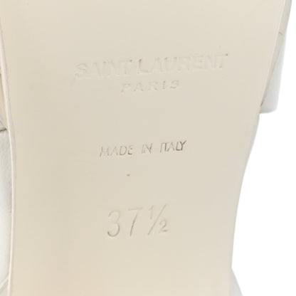 Saint Laurent Calfskin Tribute 105 Platform Sandals 37.5 Porcellana 6 of 11