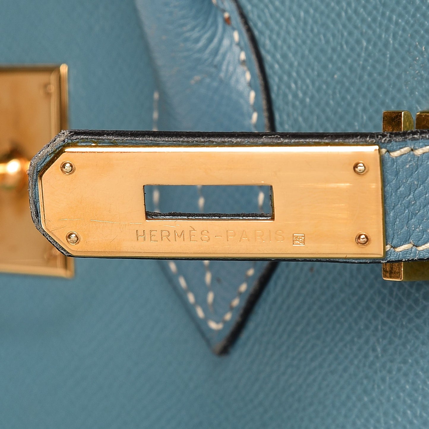 Epsom Birkin 35 Blue Jean