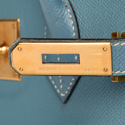 Hermes Epsom Birkin 35 Blue Jean 19 of 43