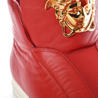 Versace Mens Calfskin Palazzo Idol High Top Sneakers 44 Red 14 of 16