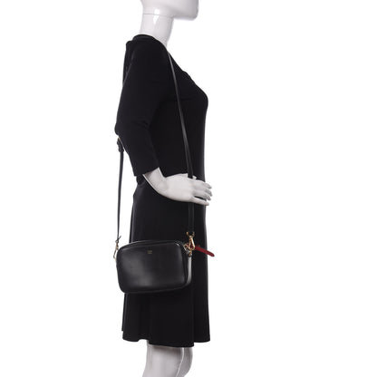 Fendi Vitello Century Bi-Color FF 1974 Embossed Mini Camera Case Maya Black 2 of 11