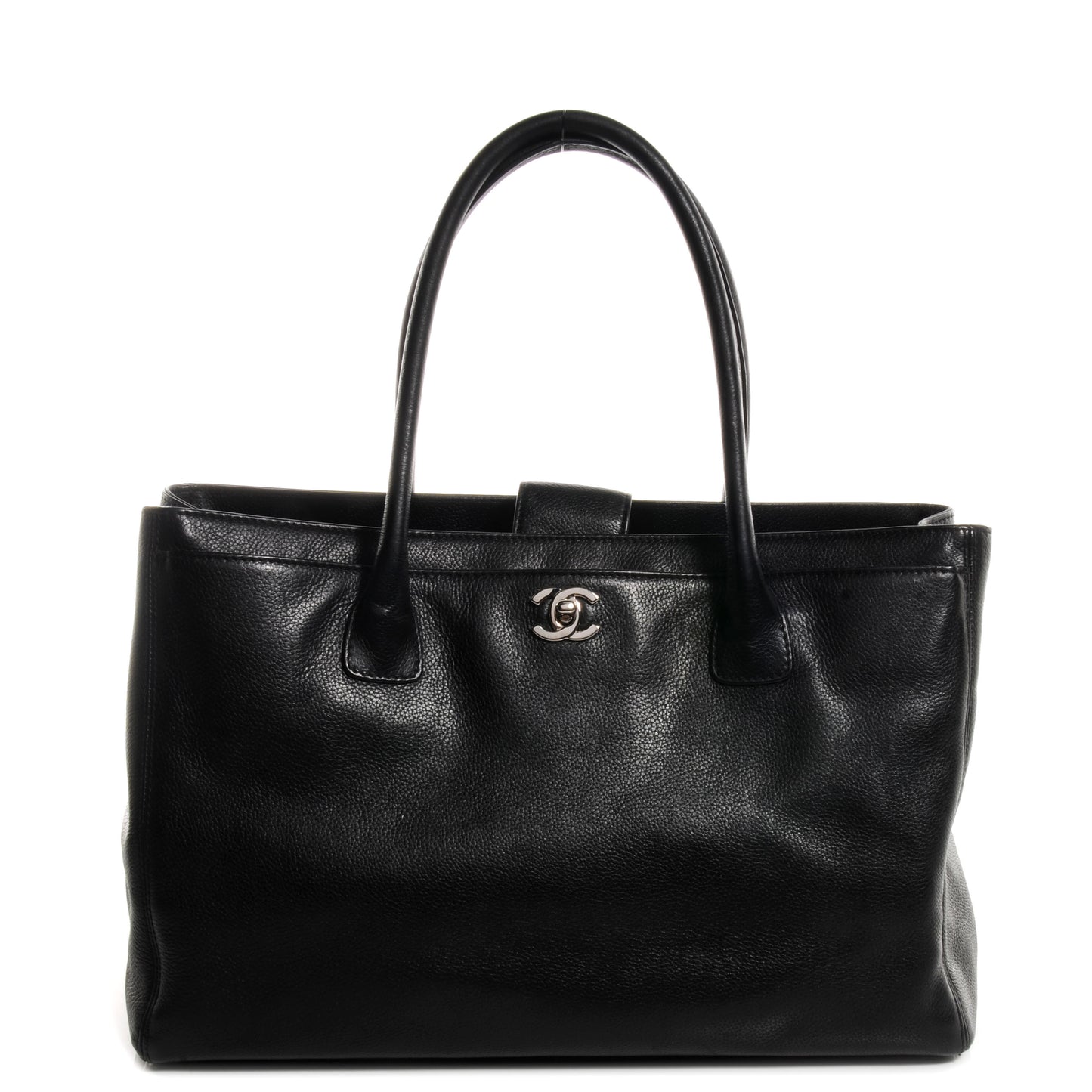 Calfskin Cerf Shopper Tote Black