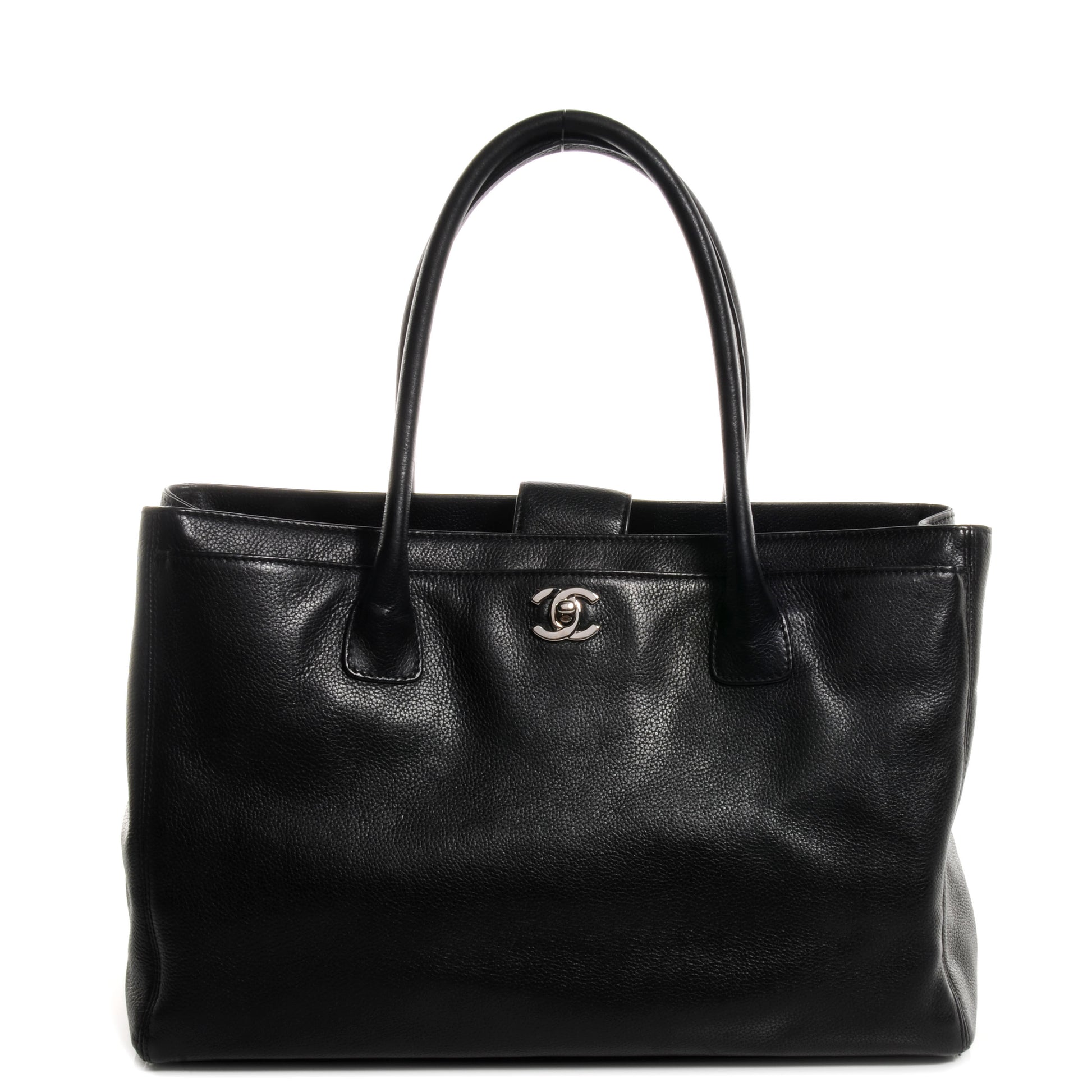 Chanel Calfskin Cerf Shopper Tote Black 10 of 18