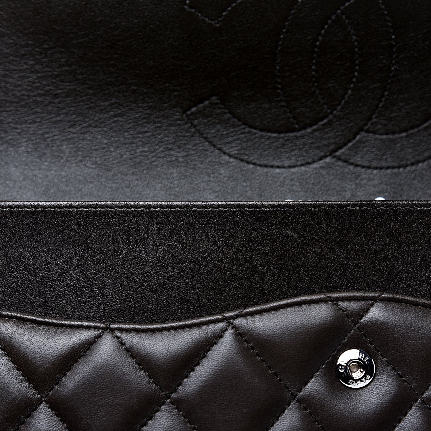 Chanel Lambskin Quilted Jumbo Tri-Color Double Flap Burgundy 19 of 19