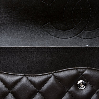 Chanel Lambskin Quilted Jumbo Tri-Color Double Flap Burgundy 19 of 19