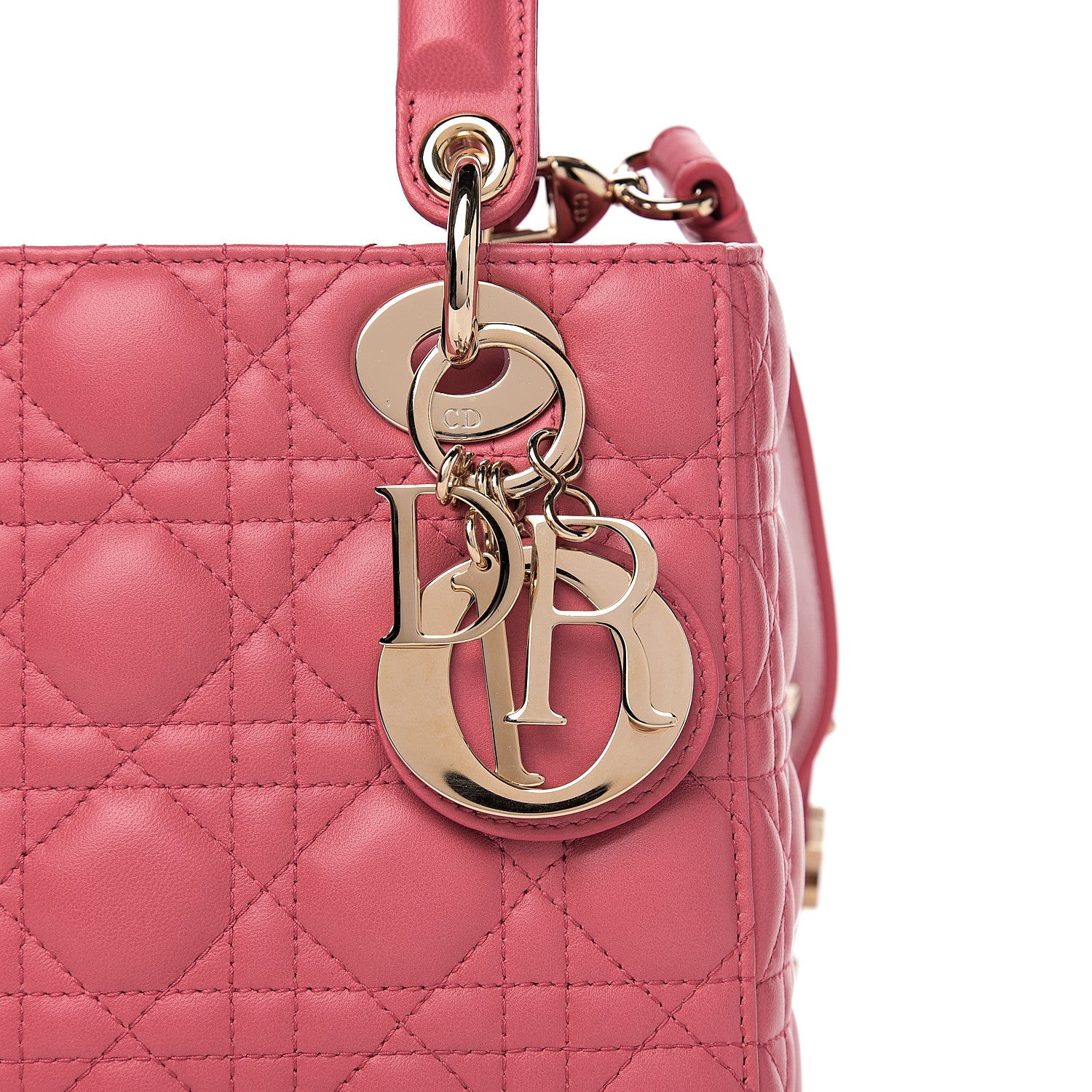 Christian Dior Lambskin Cannage Small My ABCDior Lady Dior Pink Honey 9 of 9