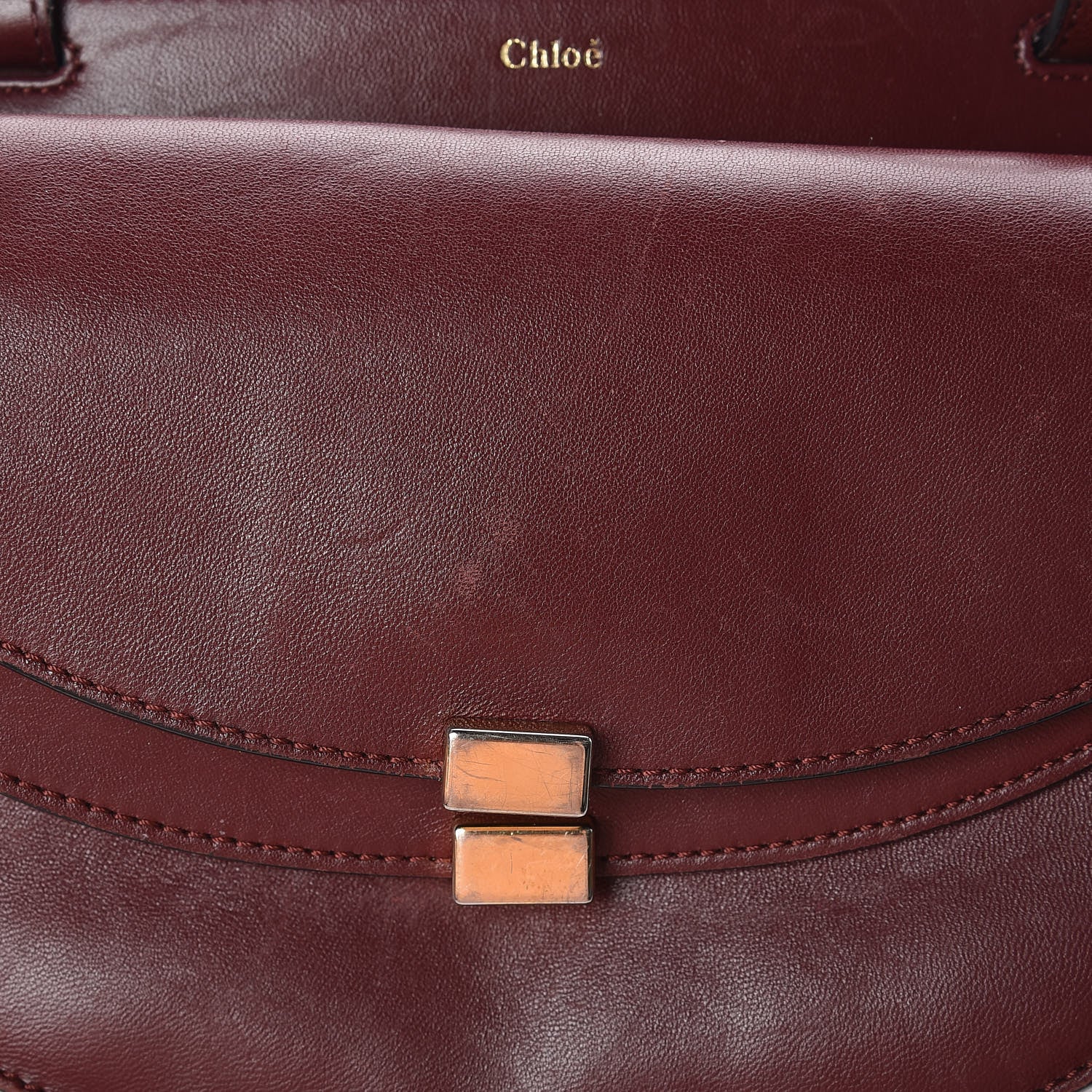 Chloe Calfskin Mini Georgia Crossbody Bag Bordeaux 11 of 13
