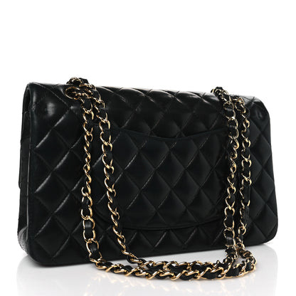 Chanel Lambskin Quilted Medium Double Flap Black 3 of 10