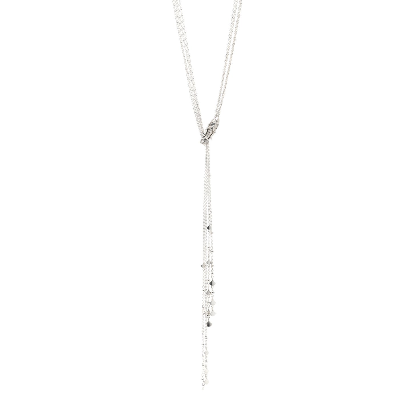 Sterling Silver Sapphire Legends Naga Dragon Lariat Necklace