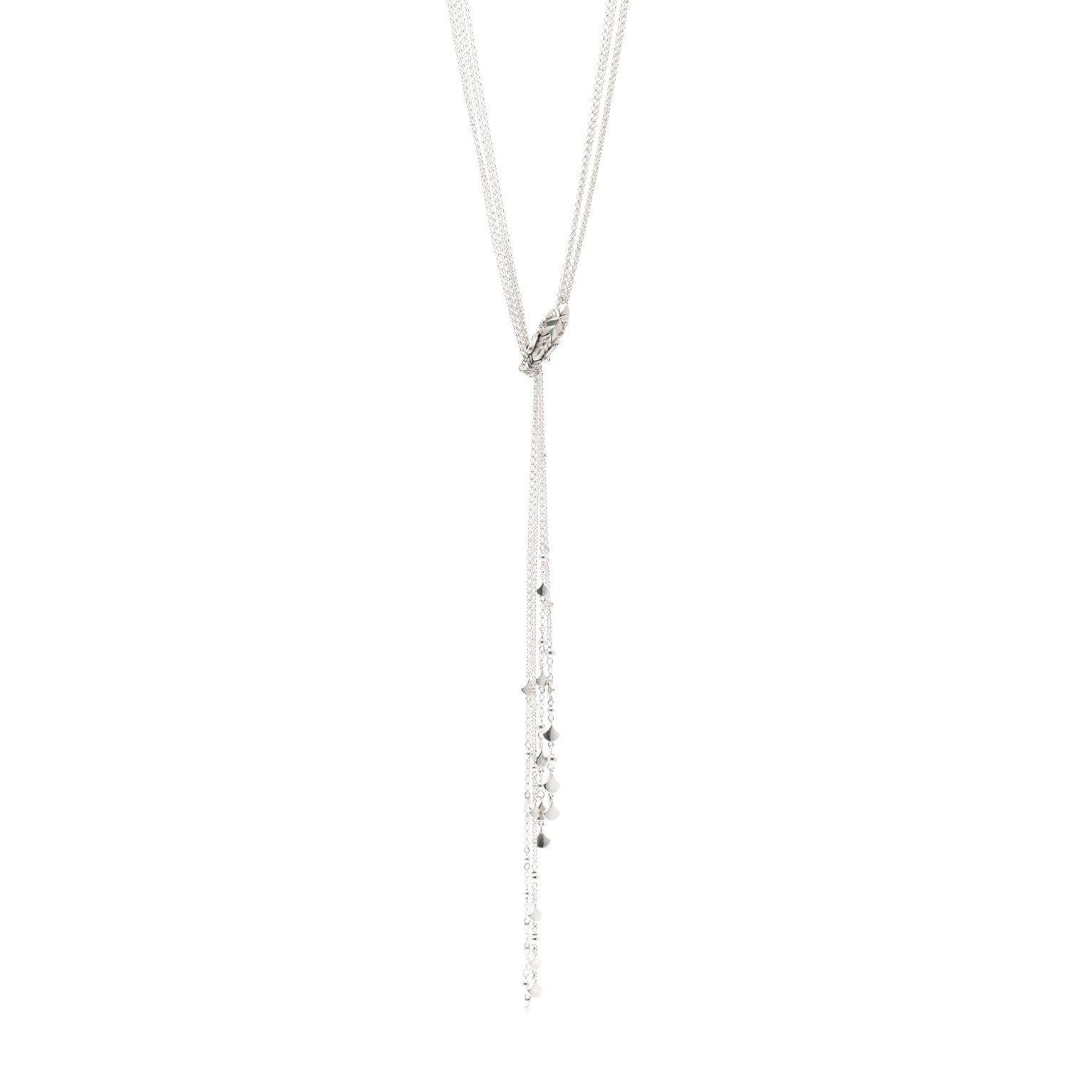 John Hardy Sterling Silver Sapphire Legends Naga Dragon Lariat Necklace 1 of 4