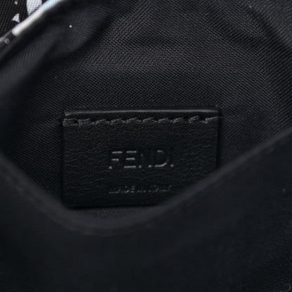 Fendi X JOSHUA VIDES Nylon FF Cloudy Mini Belt Baguette Bag White Celeste Black 6 of 13