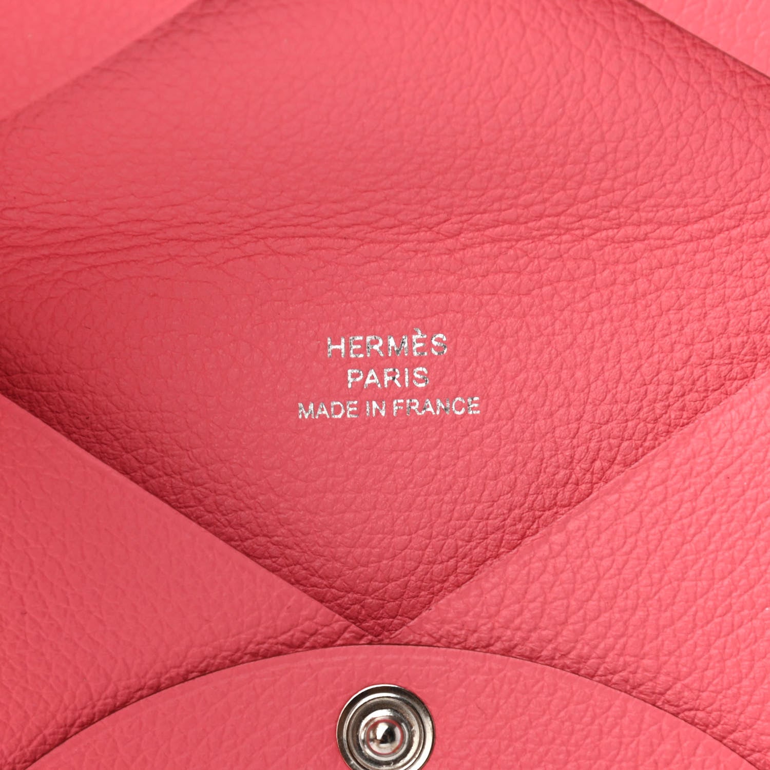 Hermes Evercolor Calvi Card Case Rose Azalee 6 of 7