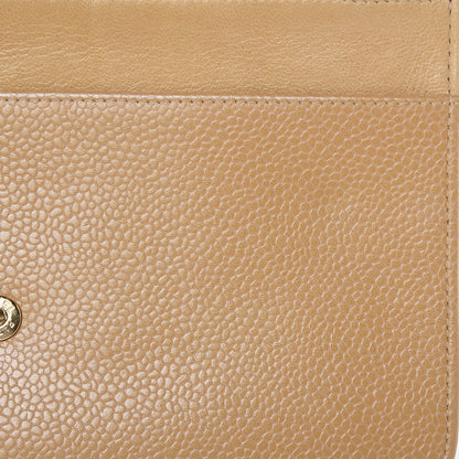 Chanel Caviar Timeless CC Wallet On Chain WOC Beige 11 of 14