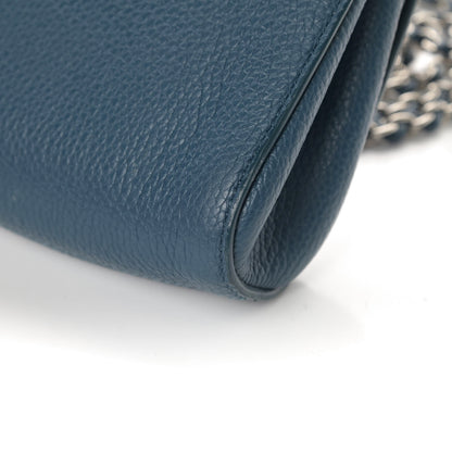 Mulberry Small Classic Grain Calfskin Mini Lily Steel Blue 12 of 14