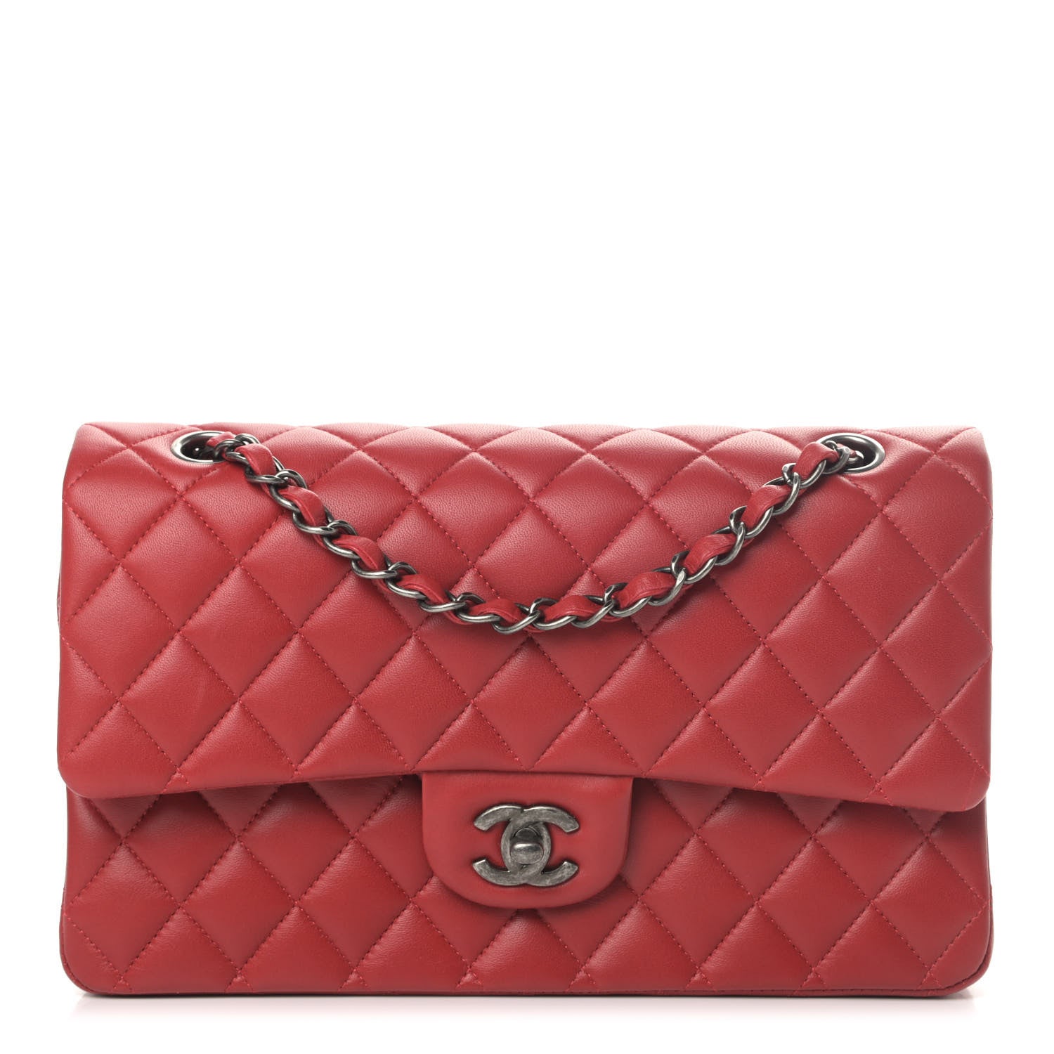 Chanel Lambskin Quilted Medium Double Flap Red 1 of 6