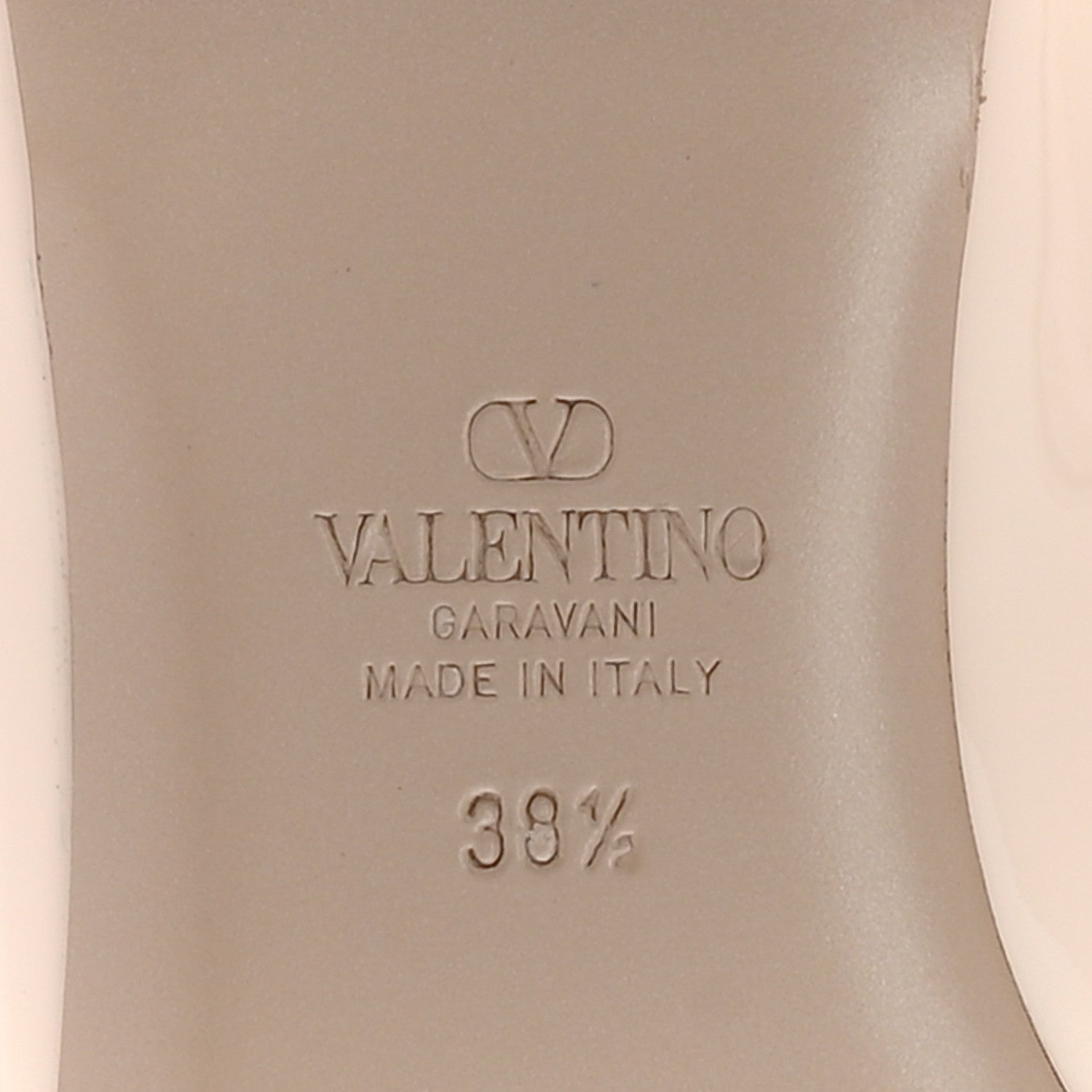 Valentino Garavani Patent Rockstud Ballerina Flats 38.5 Ivory Poudre 7 of 8