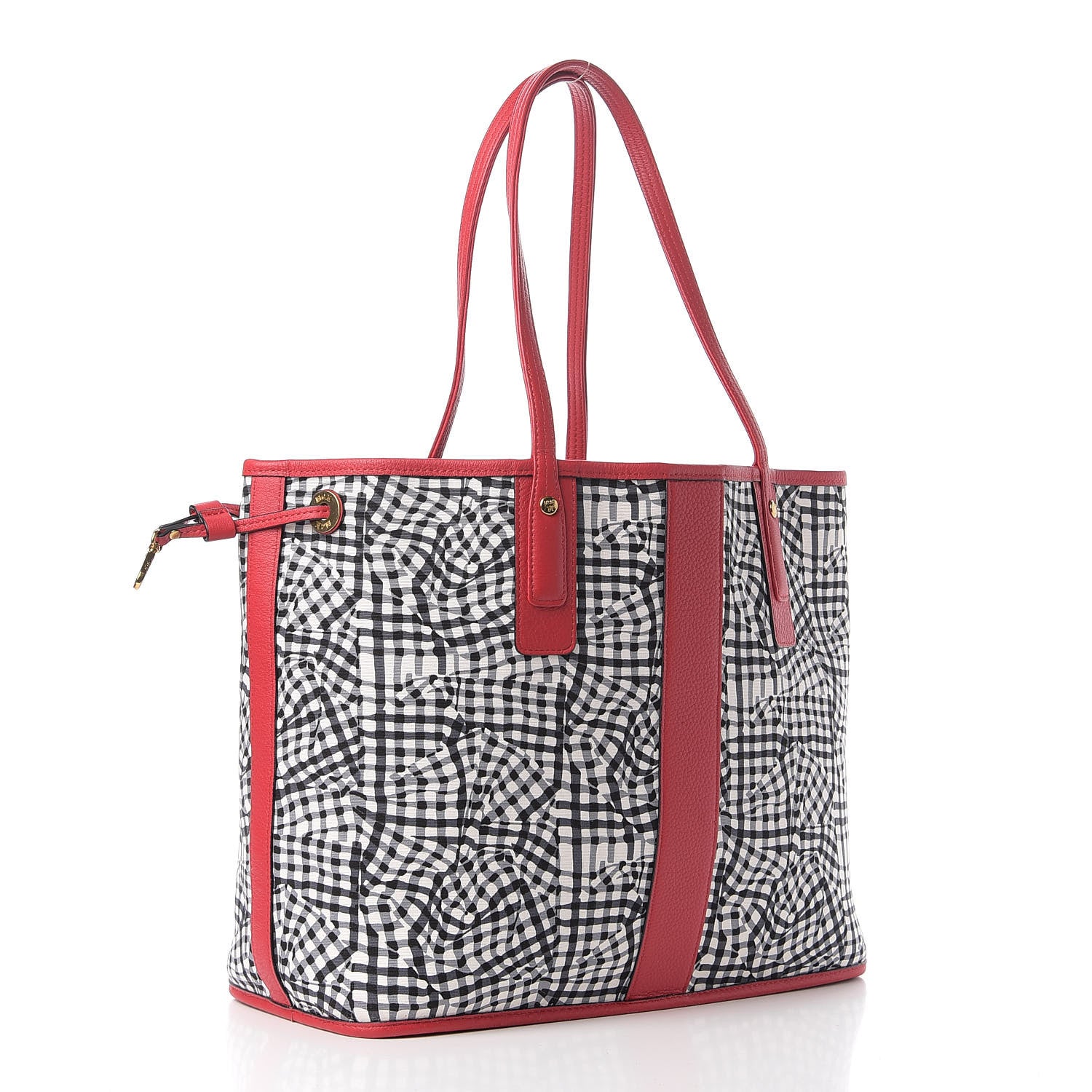 MCM Visetos Medium Liz Reversible Shopper Tote Ruby Red 10 of 14