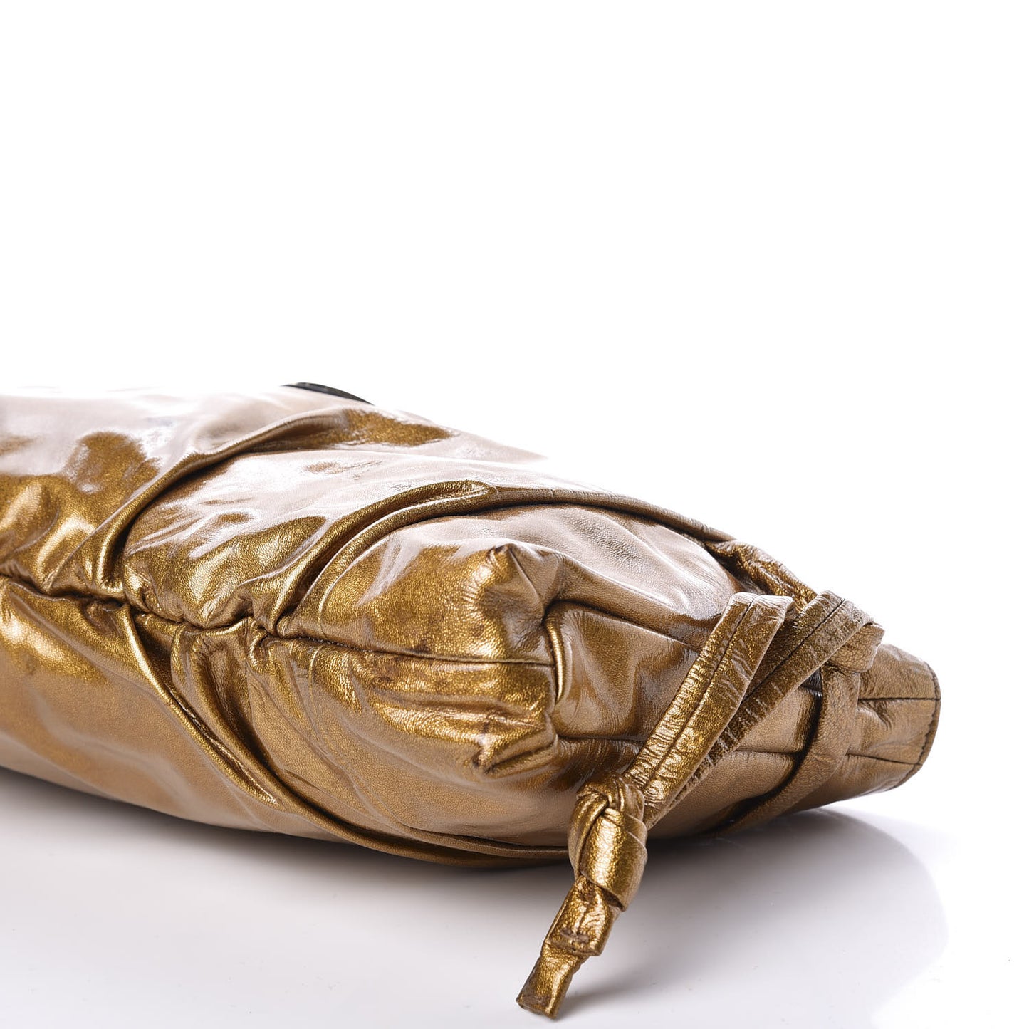 Patent Hysteria Large Clutch Metallic Gold